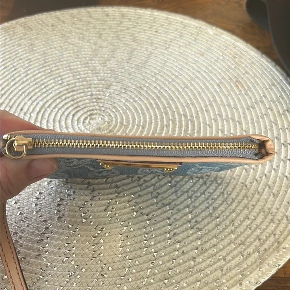Michael Kors Blue Denim Wristlet - Picture 10 of 13